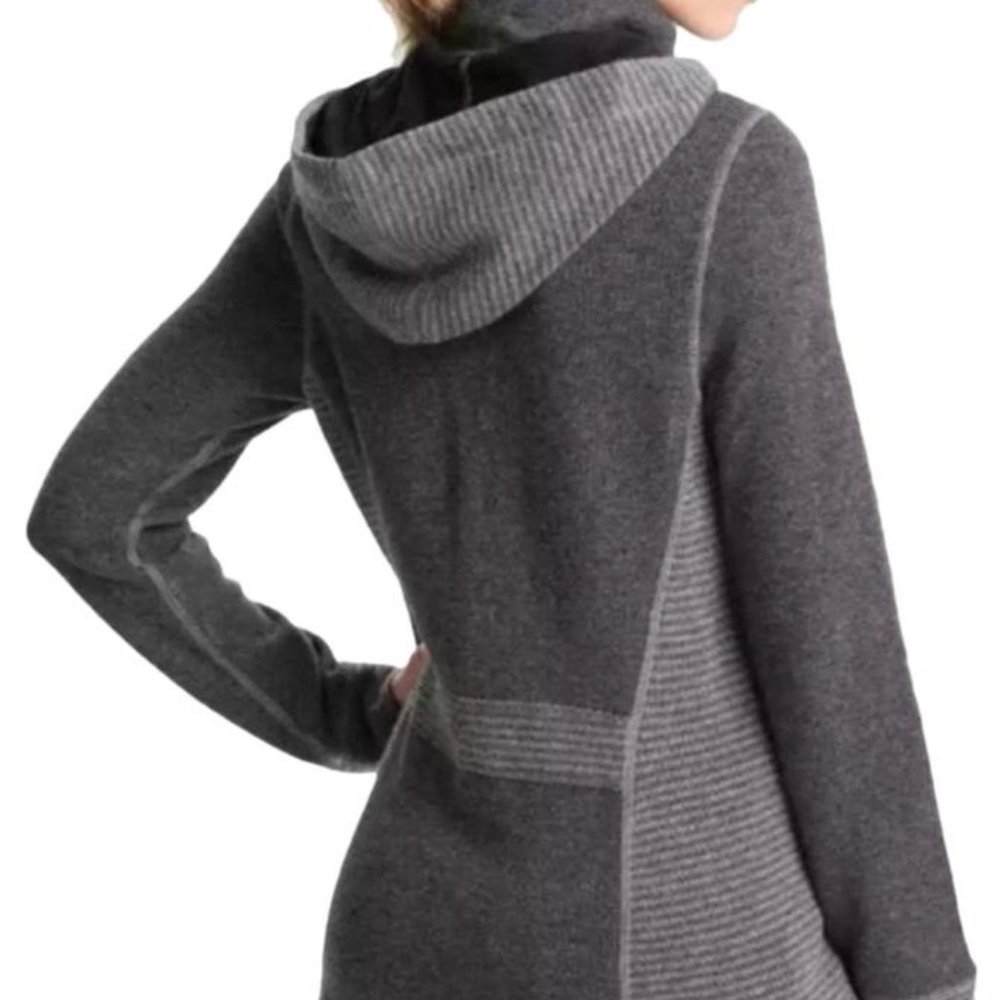 prAna - Grey Breathe Kari Zip Front Hooded Jacket Coat - Picture 2 of 13